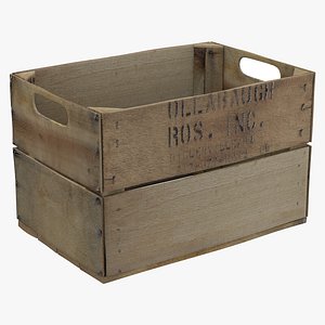 Old Wooden Crate  2 3D