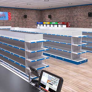 supermarket store 3D model