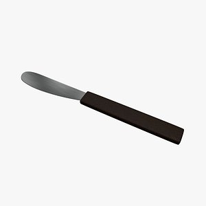 3D model knife plastic handle shiny