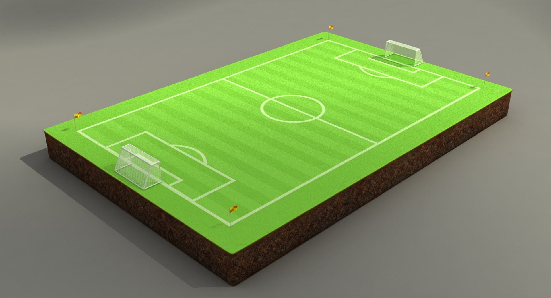 Soccer Field 3d Model