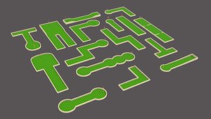 3D Mini Golf Course 15 Model Collection-2 Colors model