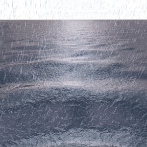 ocean with rain