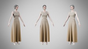 3D Dress 31 Grullo model