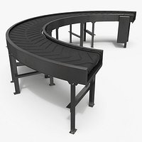 Curved Chevron Belt Conveyor