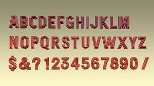 Cinema Vintage Alphabet for Movie Theater Neon Marquee -- Complete Letters and Numbers by Raygun