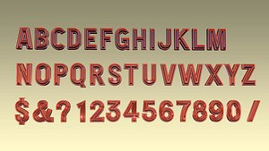 Cinema Vintage Alphabet for Movie Theater Neon Marquee -- Complete Letters and Numbers by Raygun