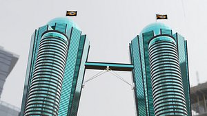 buildings blender flag 3D model