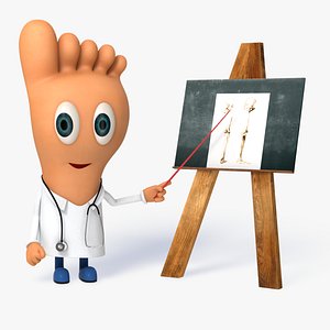 Cartoon Foot Doctor Rigged