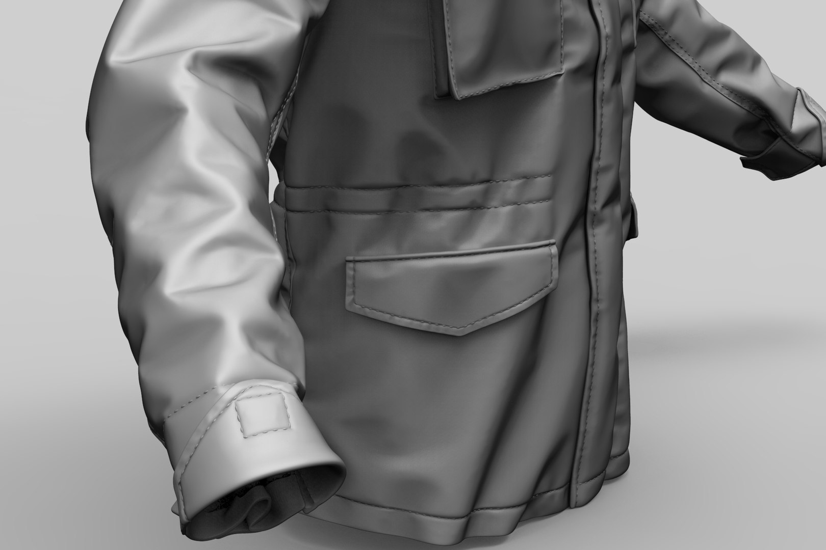 3D M65 Jacket - TurboSquid 1360018