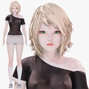 Casual Clothing 0009 - UE5 - Unity - Blender - Animated - Realistic Female Character