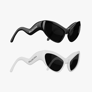 Balenciaga Hamptons Cat Sunglasses 3D model