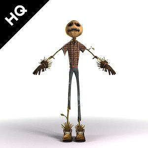 scarecrow crow scare 3d max