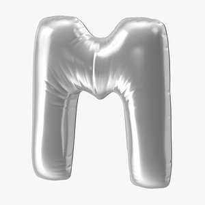 3D foil balloon letter m