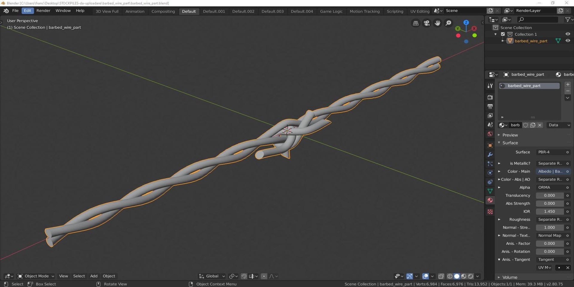barbed wire model https://p.turbosquid.com/ts-thumb/0H/xOh9zQ/MU/tsbarbed_wire_part08/jpg/1640735252/1920x1080/fit_q87/911116847ac270c9d1d5580053ac23640b286d1d/tsbarbed_wire_part08.jpg