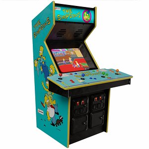 3D model Simpsons  Arcade Cabinet Retro