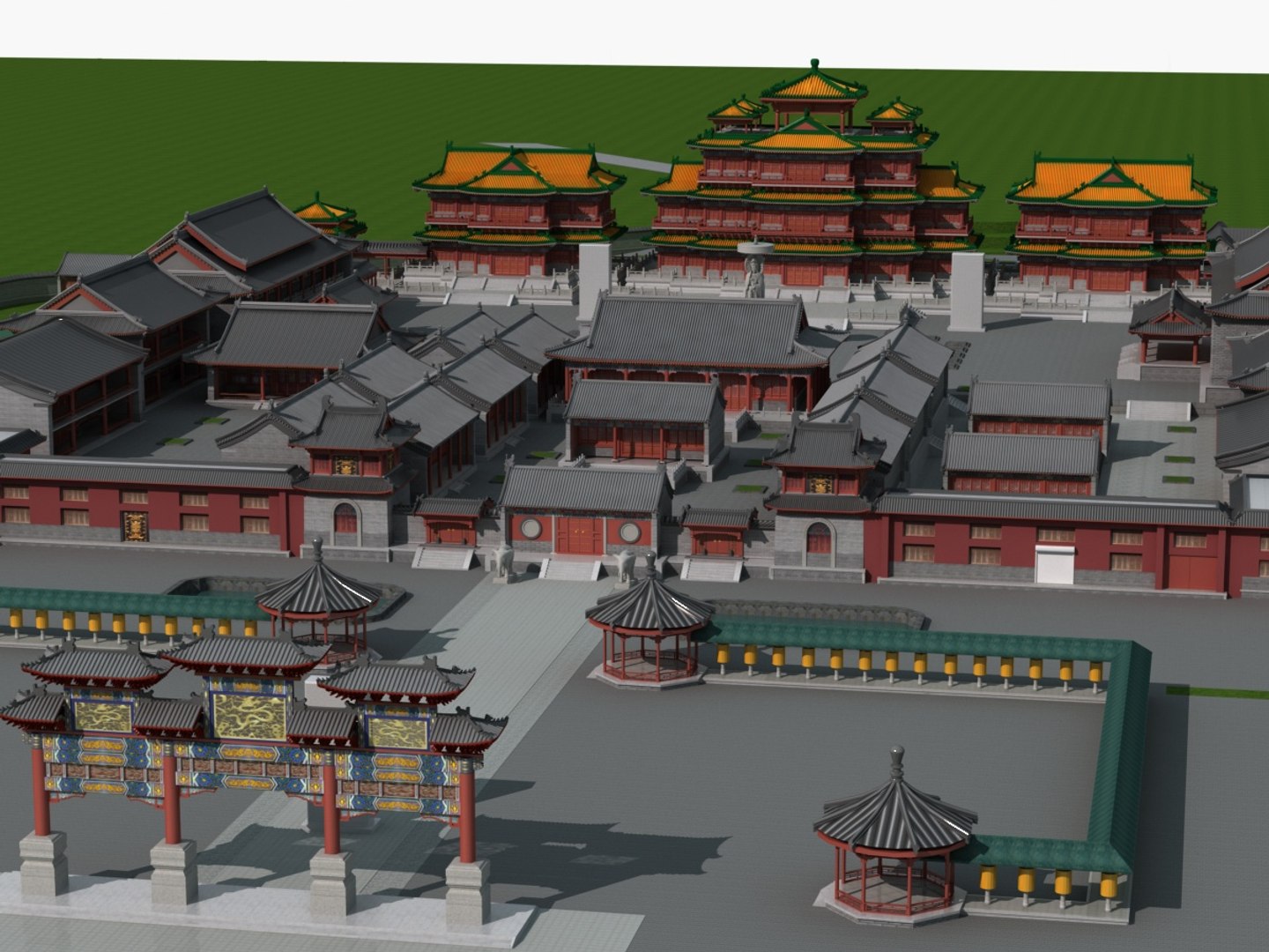 3D Chinese Temple 1 - TurboSquid 2057420