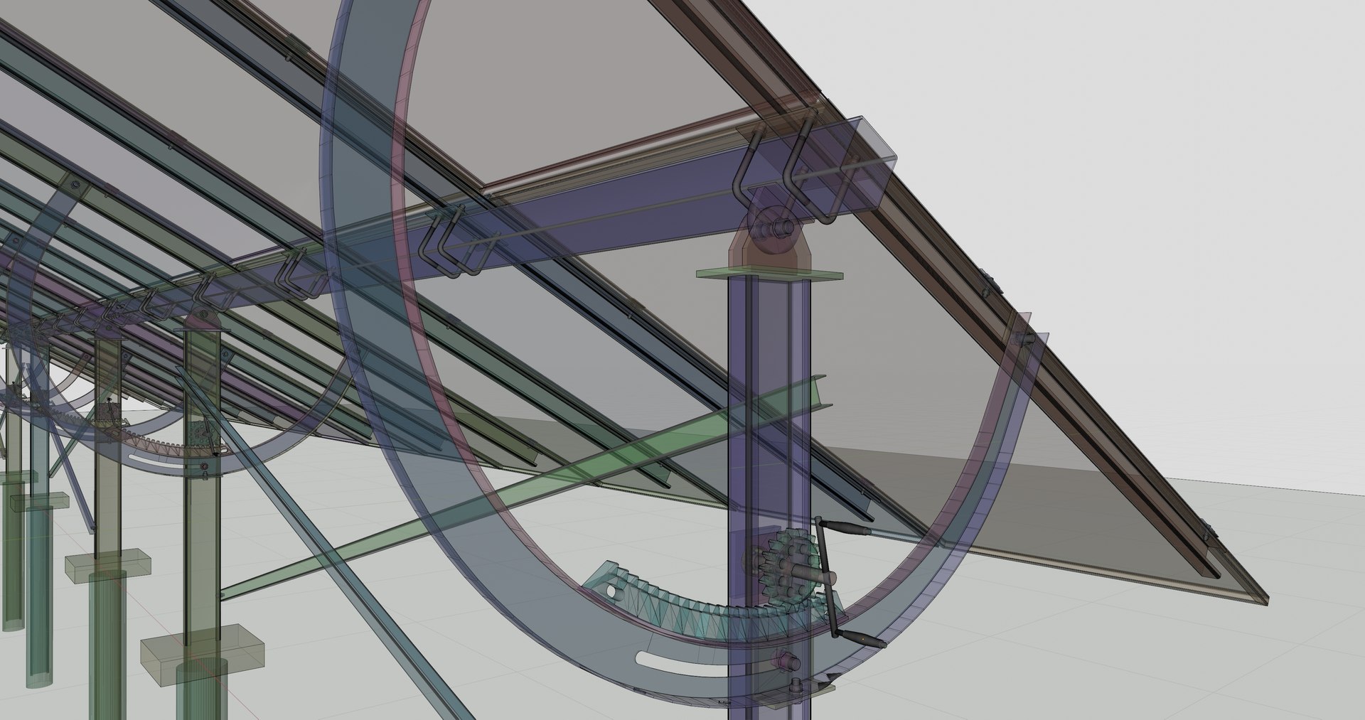 3D Manual Tracker Solar Energy Structure Type-2 Model - TurboSquid 2221176