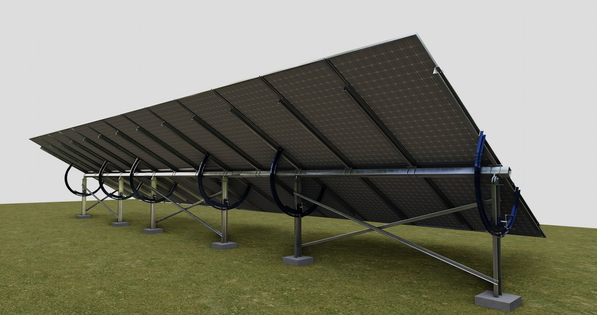 3D Manual Tracker Solar Energy Structure Type-2 Model - TurboSquid 2221176