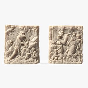 Sculpture of Penitent Jerome and Mary Magdalene