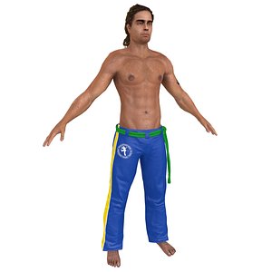 capoeira martial artist 3D model