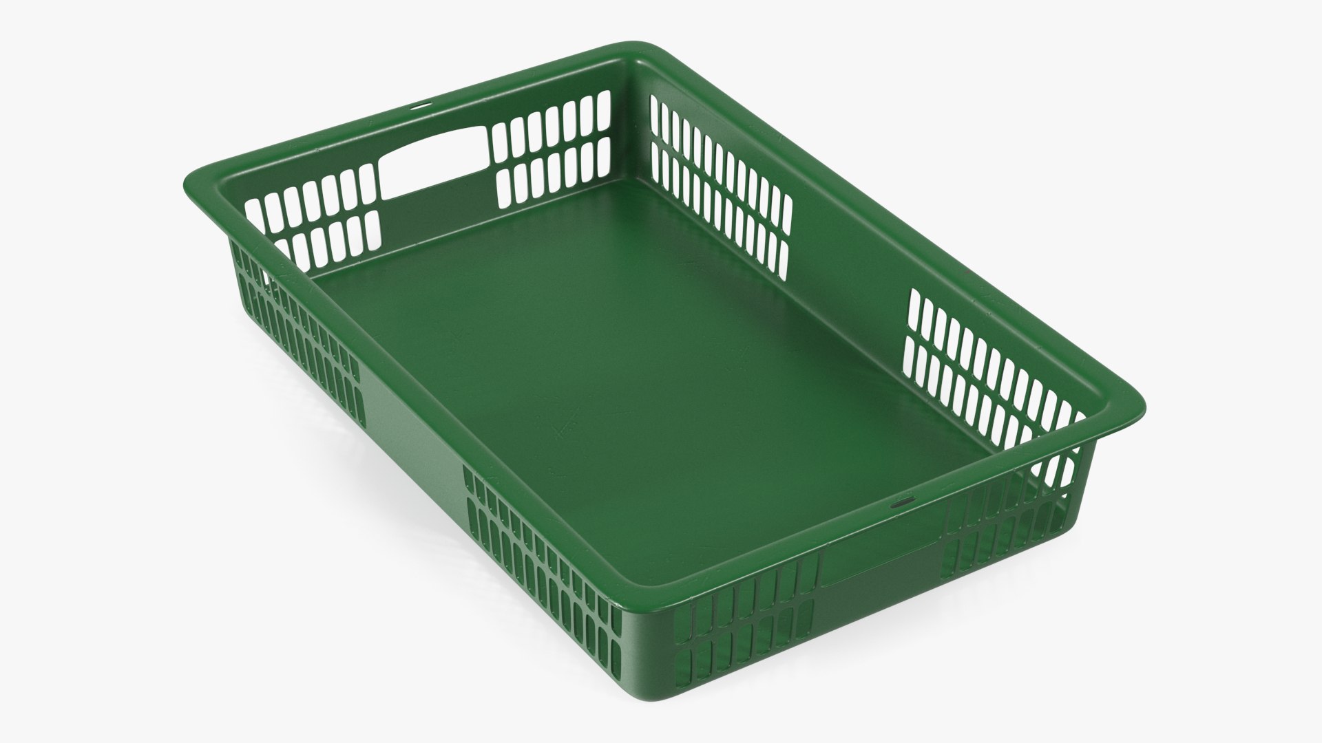 Green Plastic Crate 3D model preview