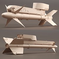 Missile Launcher LAU 129 With AIM 9 Missile for 3D Print