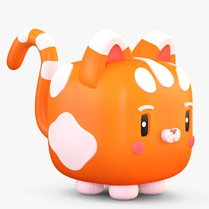 3D cute cartoon cat