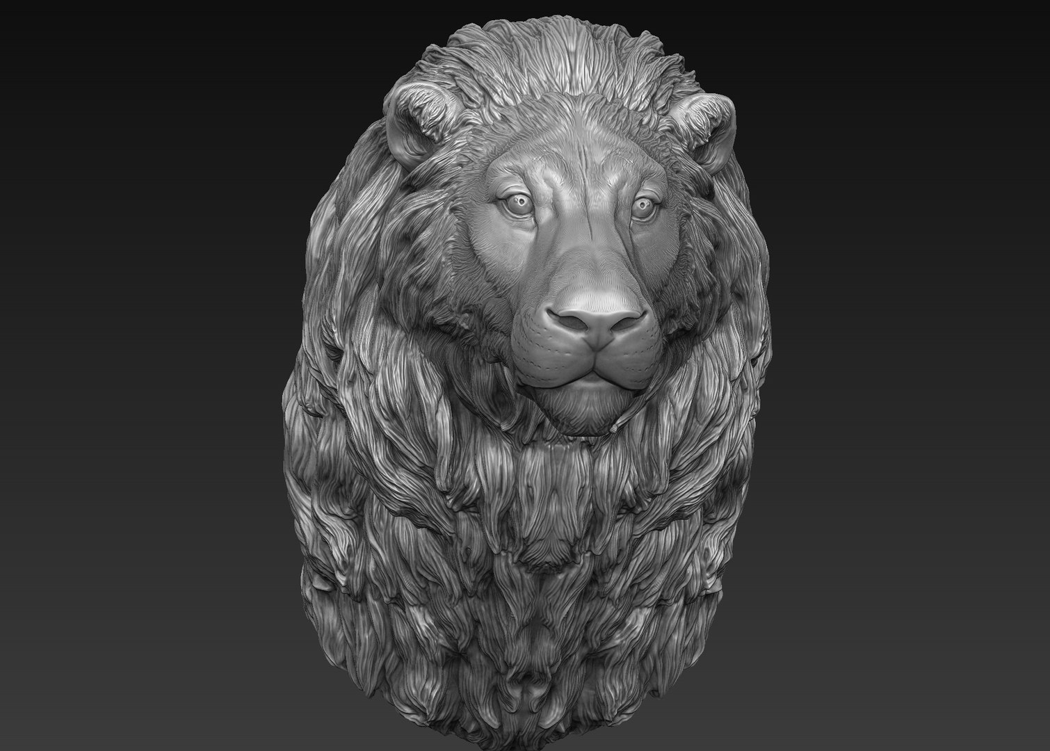 Lion Head Realistic 3d Model - Turbosquid 1285492