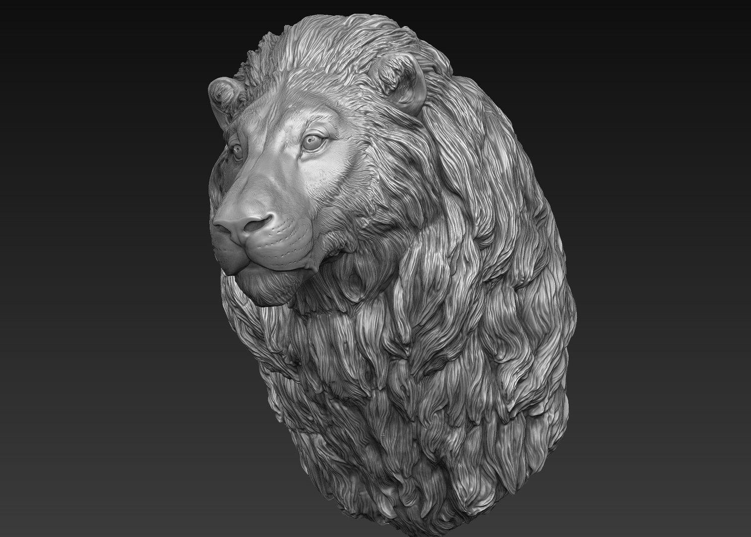 Lion Head Realistic 3D Model - TurboSquid 1285492