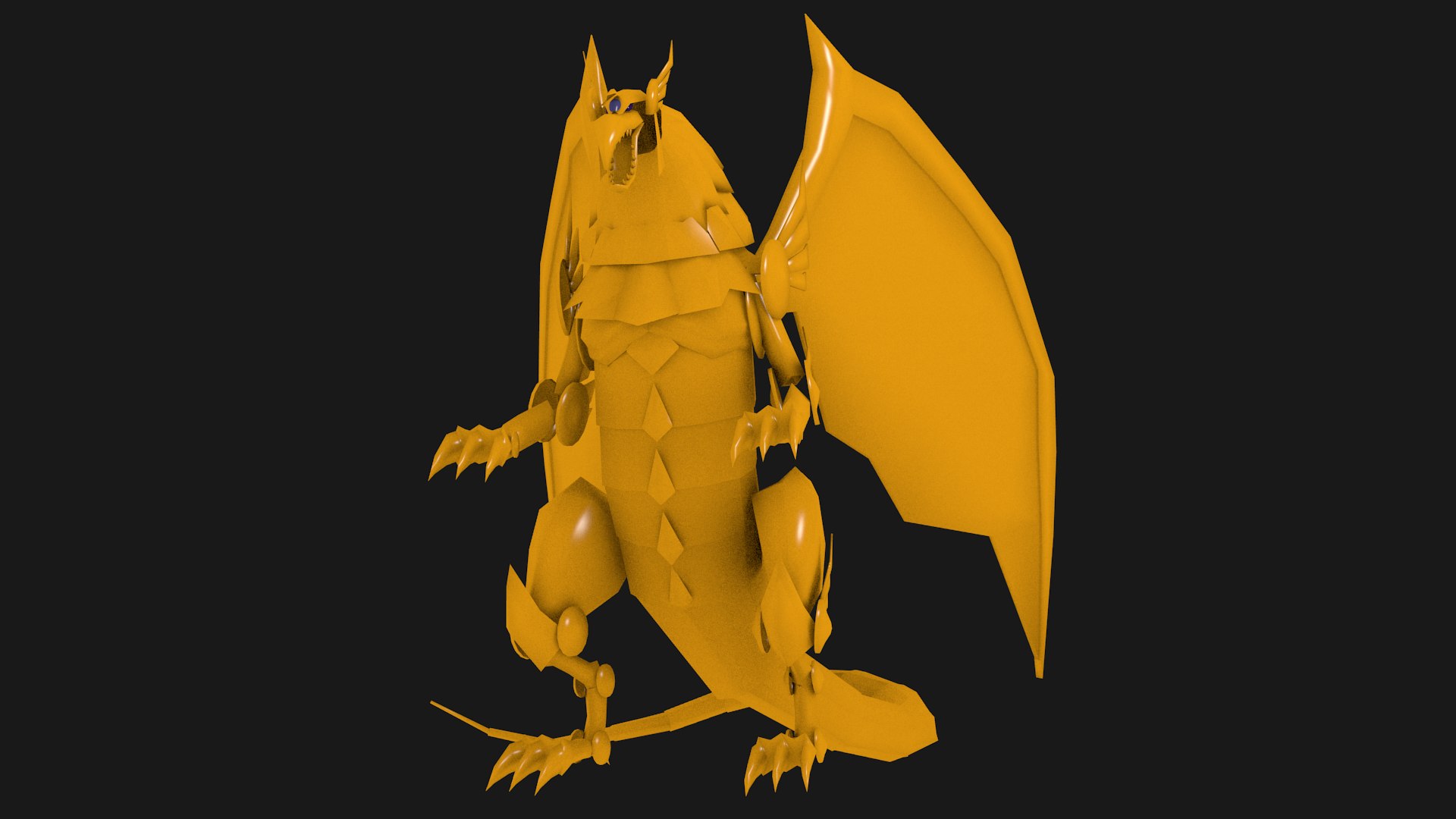 Dragon orange flying | 3D model