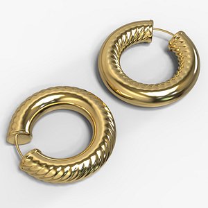 Gold Creole earrings- 2 differents shapes