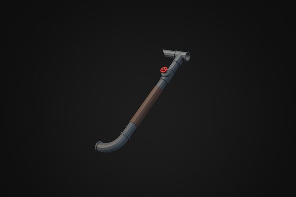 iron pipe 3d model