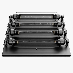 Vintage 4-Head Indoor Mount Ceiling Light Off 3D model