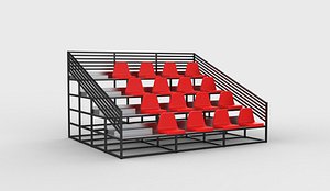 tribune system 07 3D model 3D