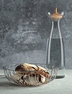 3D georg jensen bread basket model