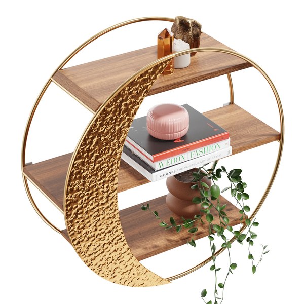 3D model Moon Circle Wall Shelf - TurboSquid 1959600