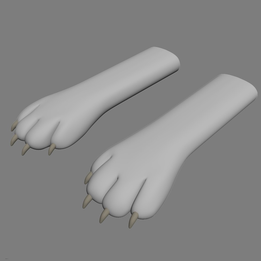 3D animal paw https://p.turbosquid.com/ts-thumb/0I/PNXirG/k1qQOqPw/paw_6/jpg/1542361369/1920x1080/fit_q87/ca254a4d169d4a4c76bc8844272467266f9bc61b/paw_6.jpg