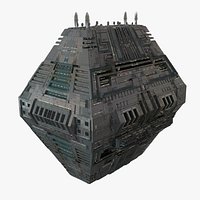 Spaceport Station Hub High-Detail SciFi