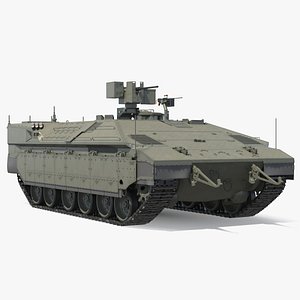 Israeli Namer APC with Machine Gun Station Rigged for Cinema 4D 3D