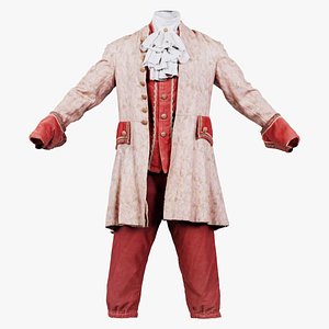 3D Leaf Decorated Historic Costume Remastered model