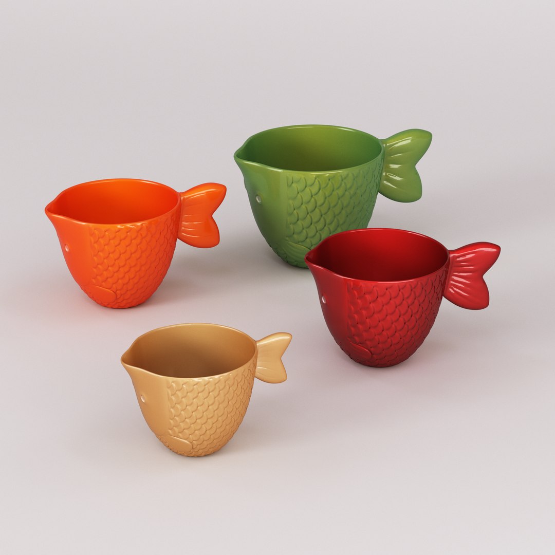 Fish Tea Espresso Cups 3D Model - TurboSquid 1323809