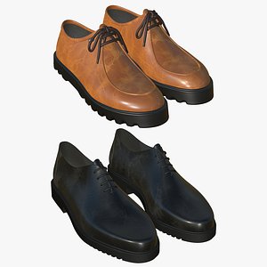 3D Leather Shoes Realistic V14