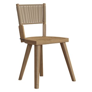 Cord Back Four Leg Chair