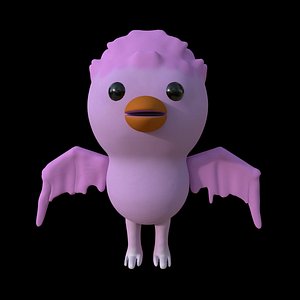 3D birdie pink bird