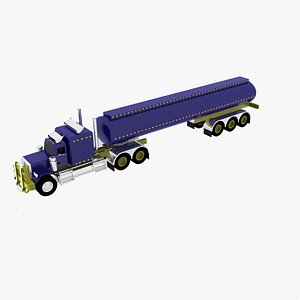 3D Vintage style tanker truck model