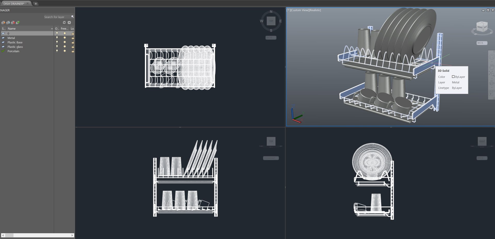 Dish Drainer Drain 3D - TurboSquid 1683695