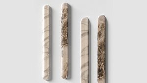 Alabaster Tubular Wall Light by CONTAIN