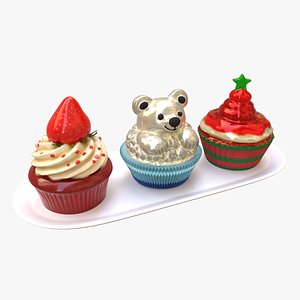 ChristmasCupcakes 3D model