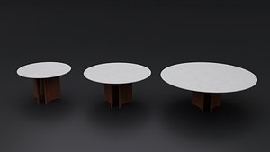 3D Alan Tondo 3 Gambe C Dining Table by Porada model