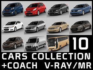 10 cars collection + coach